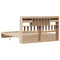 vidaXL Bookcase Bed without Mattress 180x200cm Super King Solid Wood Pine