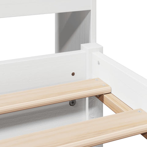 vidaXL Bookcase Bed without Mattress White 180x200cm Super King Solid Wood Pine