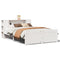 vidaXL Bookcase Bed without Mattress White 135x190cm Double Solid Wood Pine