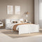 vidaXL Bookcase Bed without Mattress White 135x190cm Double Solid Wood Pine