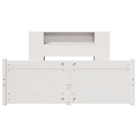 vidaXL Bookcase Bed without Mattress White 140x190cm Solid Wood Pine