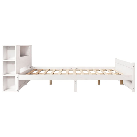 vidaXL Bookcase Bed without Mattress White 140x190cm Solid Wood Pine