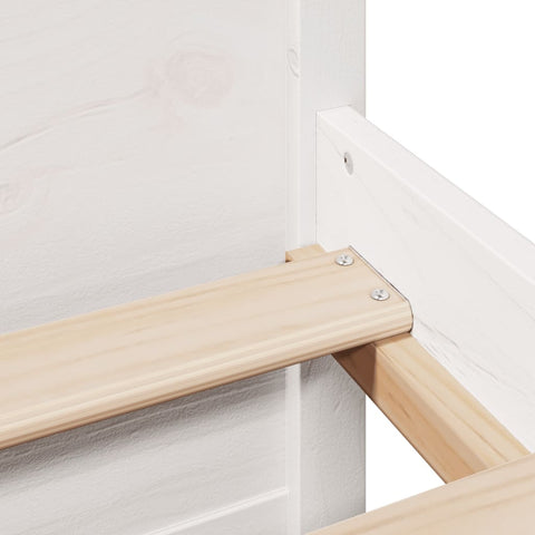 vidaXL Bookcase Bed without Mattress White 140x190cm Solid Wood Pine