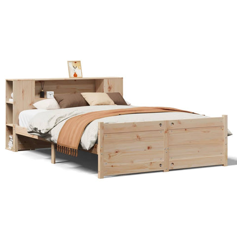 vidaXL Bookcase Bed without Mattress 120x200cm Solid Wood Pine