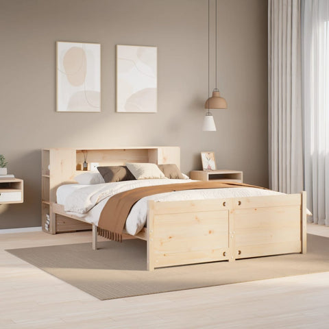 vidaXL Bookcase Bed without Mattress 120x200cm Solid Wood Pine