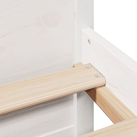vidaXL Bookcase Bed without Mattress White 150x200cm King Size Solid Wood Pine