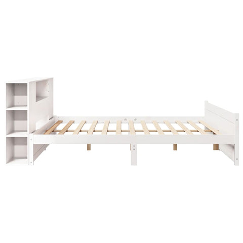 vidaXL Bookcase Bed without Mattress White 180x200cm Super King Solid Wood Pine