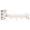 vidaXL Bookcase Bed without Mattress White 180x200cm Super King Solid Wood Pine