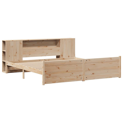 vidaXL Bookcase Bed without Mattress 200x200cm Solid Wood Pine