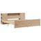 vidaXL Bookcase Bed without Mattress 200x200cm Solid Wood Pine