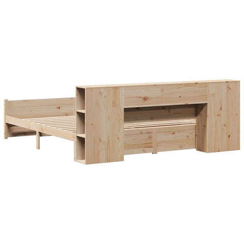 vidaXL Bookcase Bed without Mattress 200x200cm Solid Wood Pine