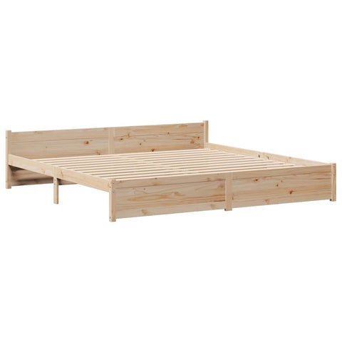vidaXL Bookcase Bed without Mattress 200x200cm Solid Wood Pine