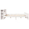 vidaXL Bookcase Bed without Mattress White 200x200cm Solid Wood Pine