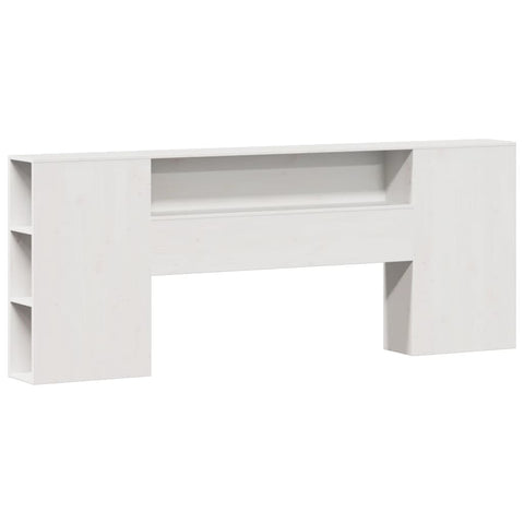 vidaXL Bookcase Bed without Mattress White 200x200cm Solid Wood Pine