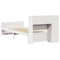 vidaXL Bookcase Bed without Mattress White 75x190cm Small Single Solid Wood Pine