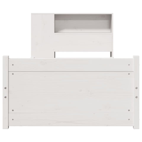 vidaXL Bookcase Bed without Mattress White 90x190cm Single Solid Wood Pine