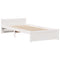 vidaXL Bookcase Bed without Mattress White 90x190cm Single Solid Wood Pine