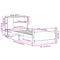 vidaXL Bookcase Bed without Mattress White 90x190cm Single Solid Wood Pine