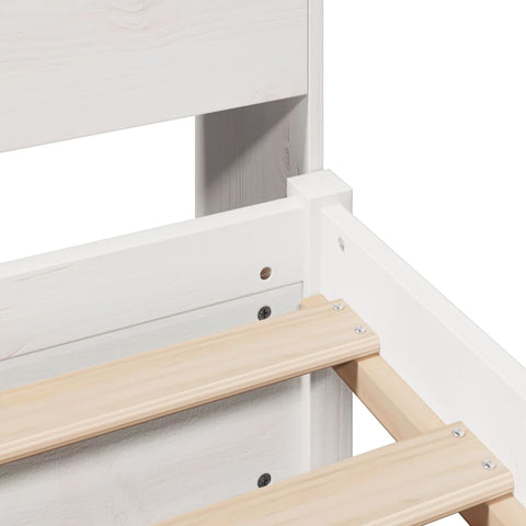 vidaXL Bookcase Bed without Mattress White 90x200cm Solid Wood Pine