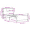 vidaXL Bookcase Bed without Mattress White 90x200cm Solid Wood Pine