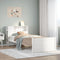 vidaXL Bookcase Bed without Mattress White 90x200cm Solid Wood Pine