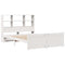 vidaXL Bookcase Bed without Mattress White 140x190cm Solid Wood Pine