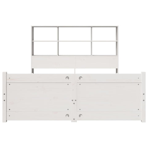 vidaXL Bookcase Bed without Mattress White 140x190cm Solid Wood Pine