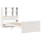 vidaXL Bookcase Bed without Mattress White 90x200cm Solid Wood Pine