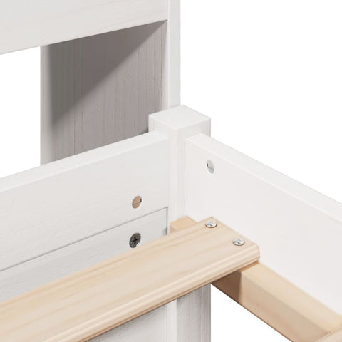 vidaXL Bookcase Bed without Mattress White 90x200cm Solid Wood Pine