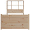 vidaXL Bookcase Bed without Mattress 100x200cm Solid Wood Pine