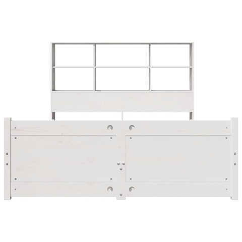 vidaXL Bookcase Bed without Mattress White 120x200cm Solid Wood Pine