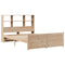 vidaXL Bookcase Bed without Mattress 140x200cm Solid Wood Pine