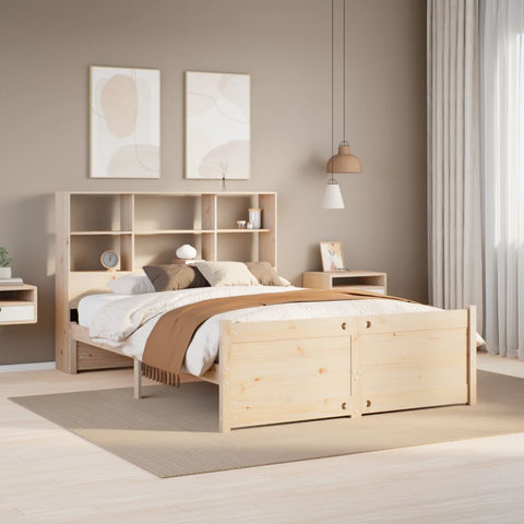vidaXL Bookcase Bed without Mattress 140x200cm Solid Wood Pine