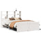 vidaXL Bookcase Bed without Mattress White 140x200cm Solid Wood Pine