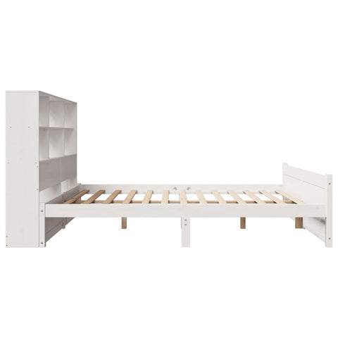 vidaXL Bookcase Bed without Mattress White 140x200cm Solid Wood Pine