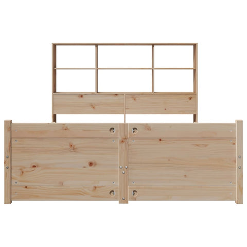 vidaXL Bookcase Bed without Mattress 150x200 cm King Size Solid Wood Pine