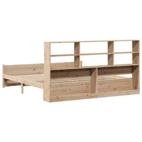 vidaXL Bookcase Bed without Mattress 200x200cm Solid Wood Pine