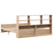 vidaXL Bookcase Bed without Mattress 200x200cm Solid Wood Pine