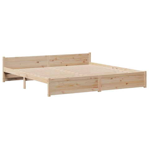 vidaXL Bookcase Bed without Mattress 200x200cm Solid Wood Pine