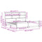 vidaXL Bookcase Bed without Mattress 200x200cm Solid Wood Pine