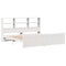 vidaXL Bookcase Bed without Mattress White 200x200cm Solid Wood Pine