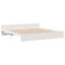 vidaXL Bookcase Bed without Mattress White 200x200cm Solid Wood Pine