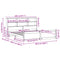 vidaXL Bookcase Bed without Mattress White 200x200cm Solid Wood Pine