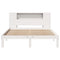 vidaXL Bookcase Bed without Mattress White 120x190 cm Small Double Solid Wood Pine