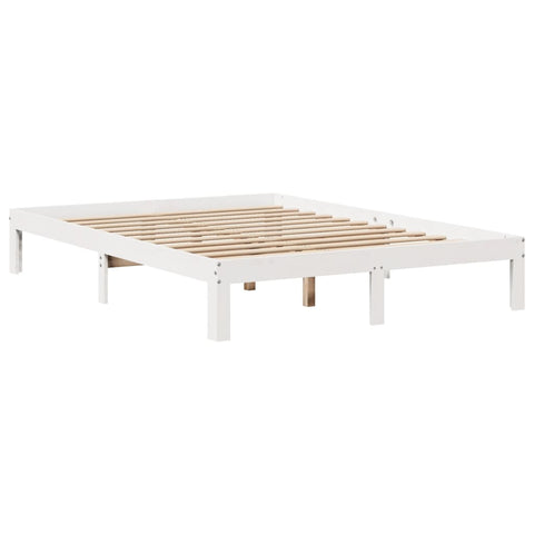 vidaXL Bookcase Bed without Mattress White 120x200cm Solid Wood Pine