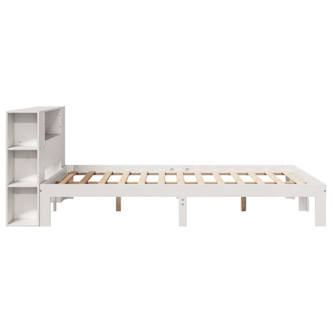 vidaXL Bookcase Bed without Mattress White 120x200cm Solid Wood Pine