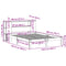 vidaXL Bookcase Bed without Mattress 140x200cm Solid Wood Pine