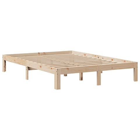 vidaXL Bookcase Bed without Mattress 160x200cm Solid Wood Pine