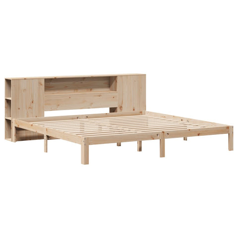 vidaXL Bookcase Bed without Mattress 200x200cm Solid Wood Pine