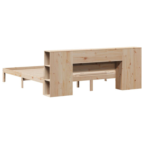 vidaXL Bookcase Bed without Mattress 200x200cm Solid Wood Pine